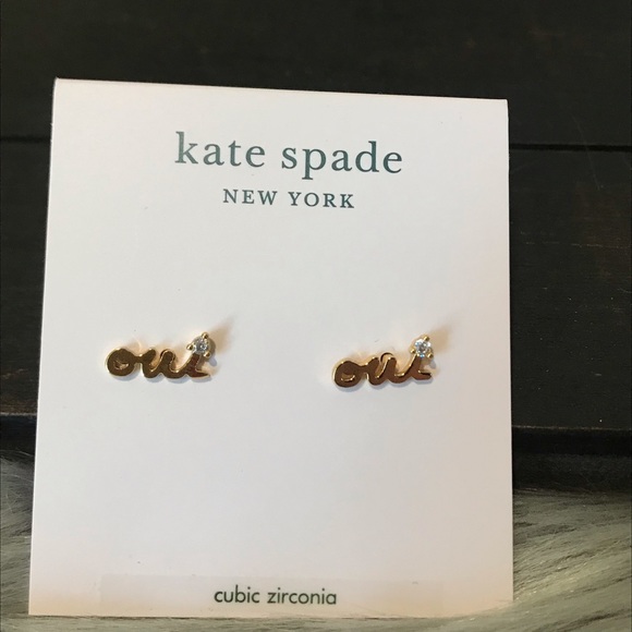🆕Kate Spade Say Yes Oui Oui Studs Earrings - Picture 2 of 6